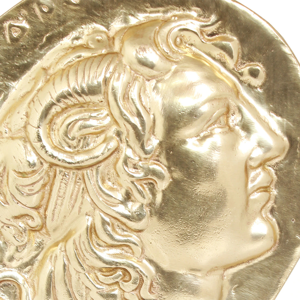 Mask of Alexander the Great – Sculpture – 8 cm – Gold