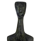 Male Cycladic Bust with Folded Arms – 10 cm – Dark Green