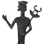 Hermes, Messenger of the Gods – Sculpture – 15 cm – Dark Green