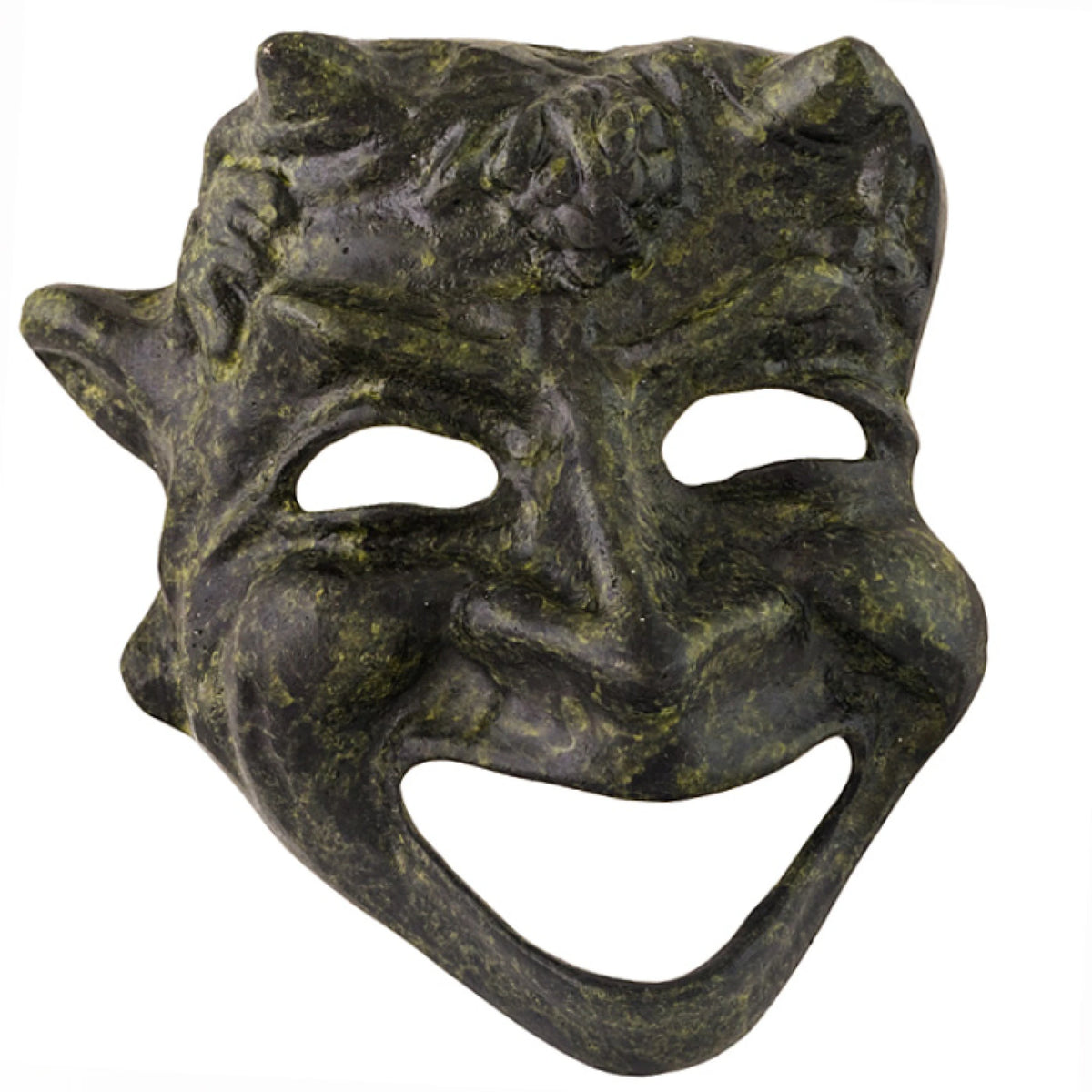 Athenian Comedy Mask – 11 cm – Dark Green