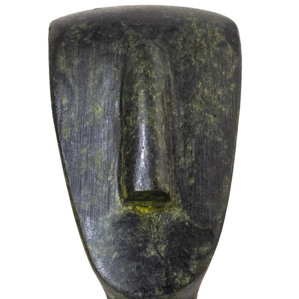 Spedos-Type Early Cycladic Head – 10 cm – Dark Green