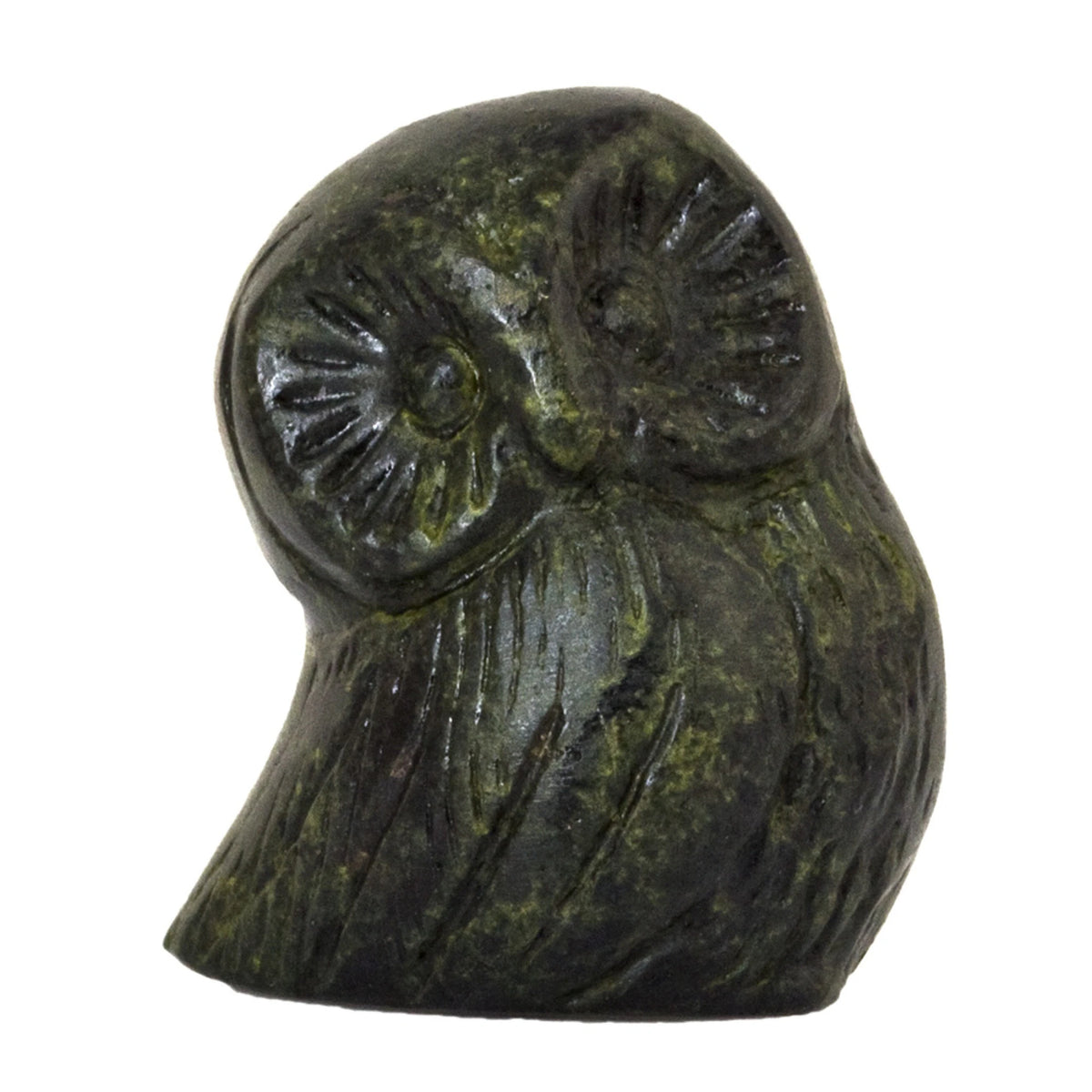 Miniature Owl, Symbol of Wisdom – 3 cm – Dark Green