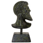 Bust of Poseidon – Bronze Sculpture – 9 cm – Dark Green