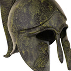 Corinthian Helmet with Owl and Short Crest – 16 cm – Dark Green