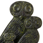 Three Owls – Bronze Sculpture – 10 cm – Dark Green