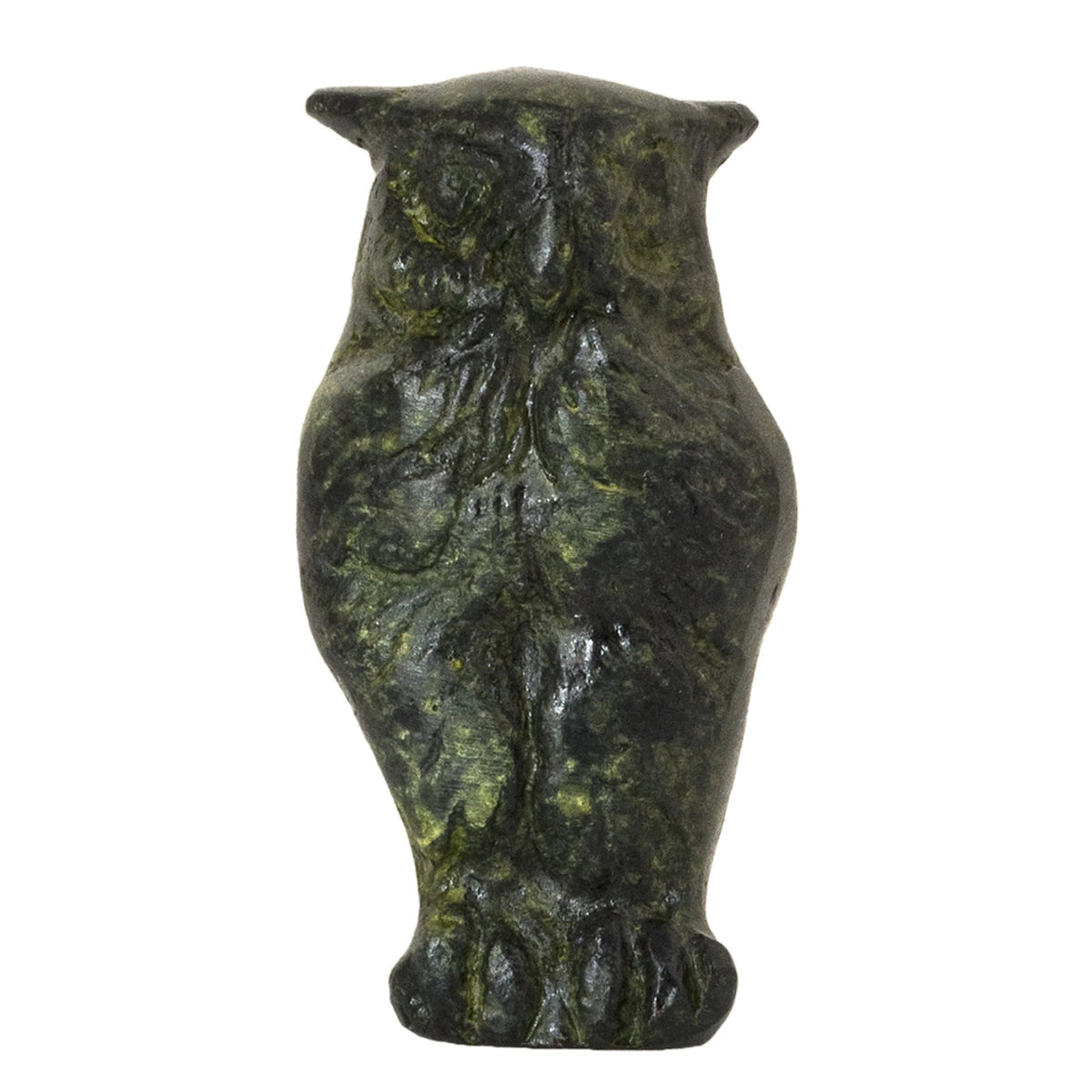 Owl, Symbol of Wisdom – Sculpture – 3 cm – Dark Green
