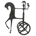 Athena's Chariot with Owl – Bronze Sculpture – 64 cm – Dark Green