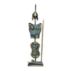 Corinthian Warrior's Armour – Decorative Sculpture – 23 cm – Blue & Gold