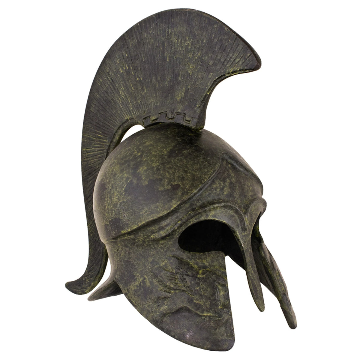 Corinthian Helmet with Pegasus and Short Crest – 19 cm – Dark Green