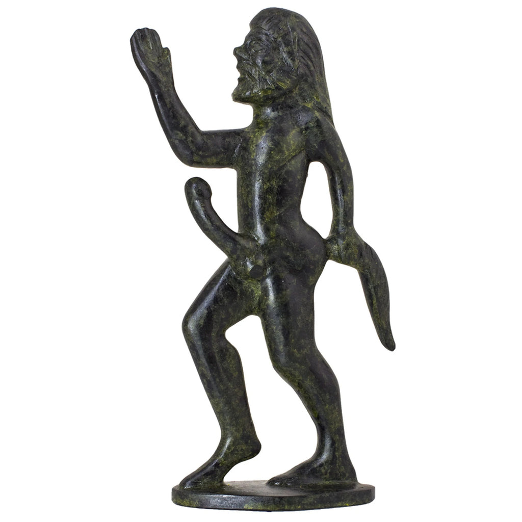 Satyr, Follower of Pan and Dionysus – 19 cm – Dark Green