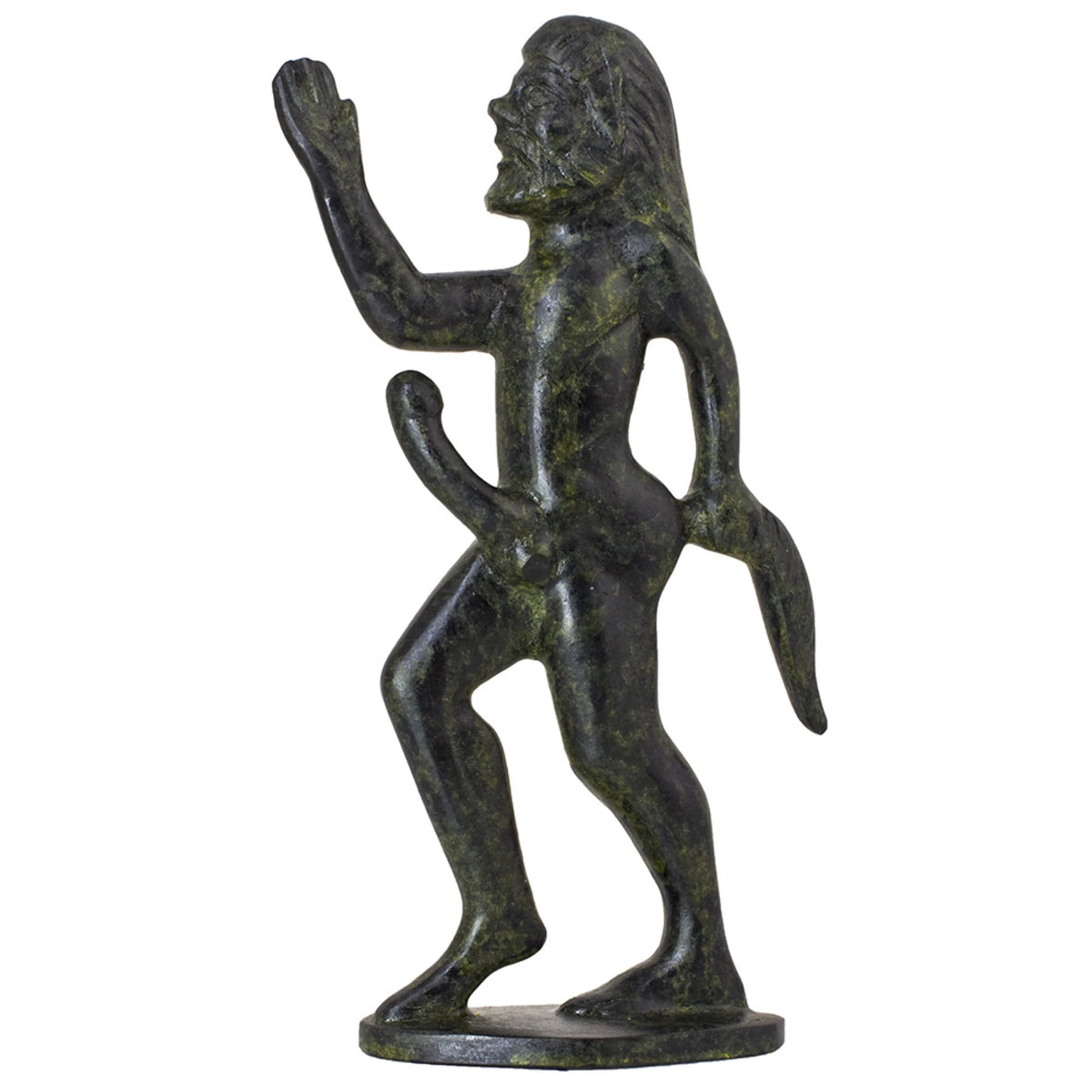 Satyr, Follower of Pan and Dionysus – 26 cm – Dark Green