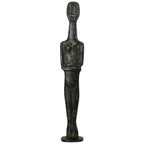 Slender Cycladic Figurine – Bronze Sculpture – 80 cm – Dark Green