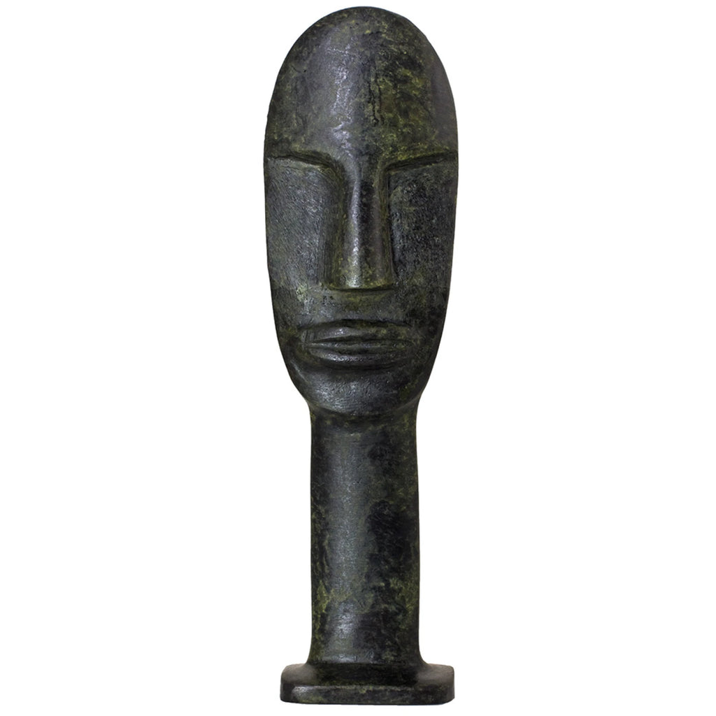 Early Cycladic Head – 18 cm – Dark Green