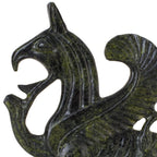 Griffin with Lion's Body – Bronze Sculpture – 15 cm – Dark Green