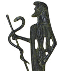 Asclepius, God of Medicine – Sculpture – 40 cm – Dark Green