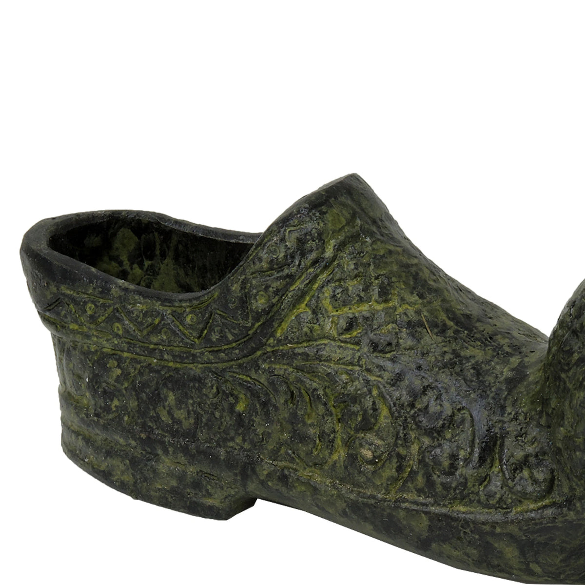 Greek Tsarouchi Shoe – Bronze Sculpture – 4 cm – Dark Green