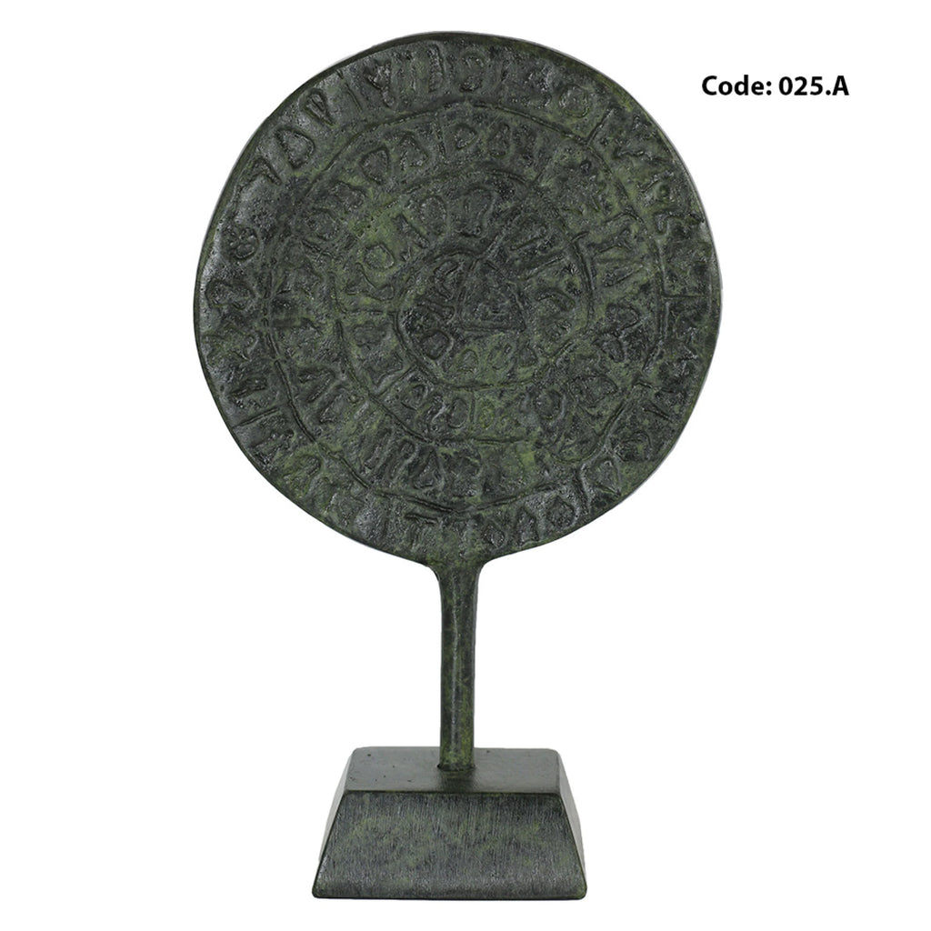 Phaistos Disc – Bronze Replica – 10.5 cm – Dark Green