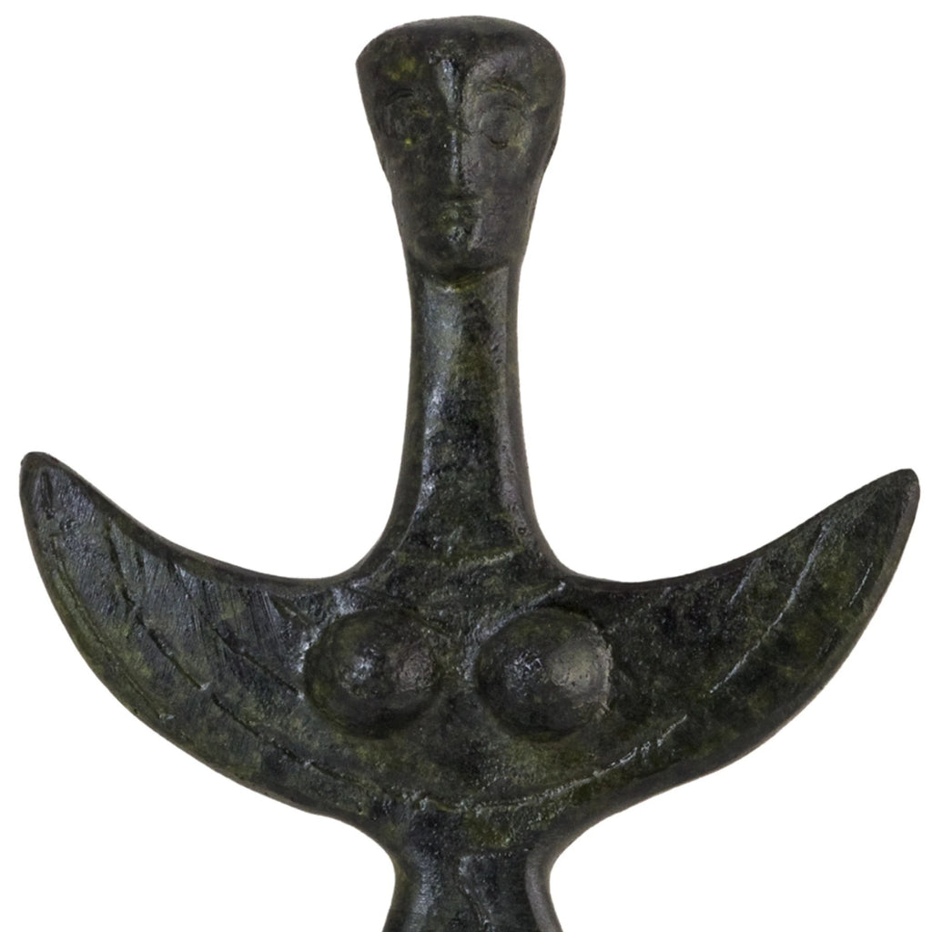 Mycenaean Phi-Type Female Figurine – 14 cm – Dark Green