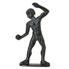 Ancient Olympic Shot-Putter – Solid Sculpture – 18 cm – Dark Green
