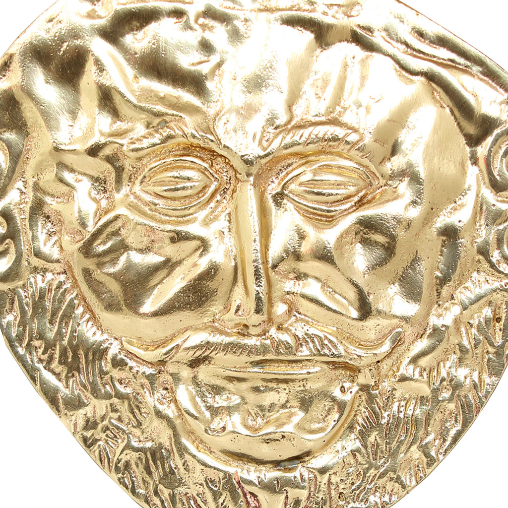 Mask of Agamemnon on Marble Base – 21 cm – Gold