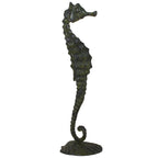 Seahorse – Bronze Sculpture – 28 cm – Dark Green