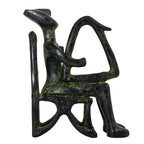 Cycladic Harpist of Keros – Sculpture – 8 cm – Dark Green