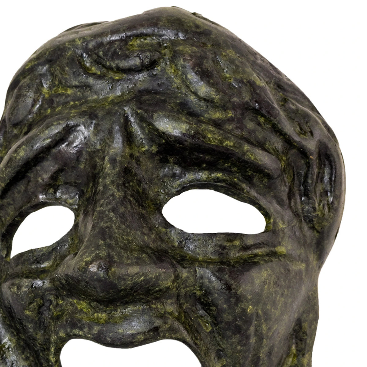 Athenian Tragedy Mask – 11 cm – Dark Green