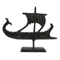 Ancient Greek Trireme – Flat Sculpture – 18 cm – Dark Green