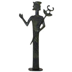 Hermes, Messenger of the Gods – Sculpture – 15 cm – Dark Green