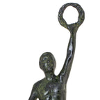Ancient Olympic Victor with Olive Wreath – 30 cm – Dark Green