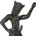 Satyr – Solid Bronze Sculpture – 14 cm – Dark Green