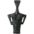 Triangular Cycladic Bust – Bronze Sculpture – 16 cm – Dark Green