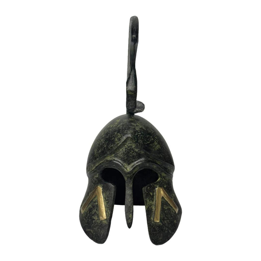 Spartan Helmet with Lambda and Tall Crest – 16 cm – Dark Green