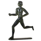 Ancient Olympic Runner – Flat Bronze Sculpture – 13 cm – Dark Green