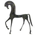 Geometric Horse with Lowered Head – Sculpture – 9 cm – Dark Green