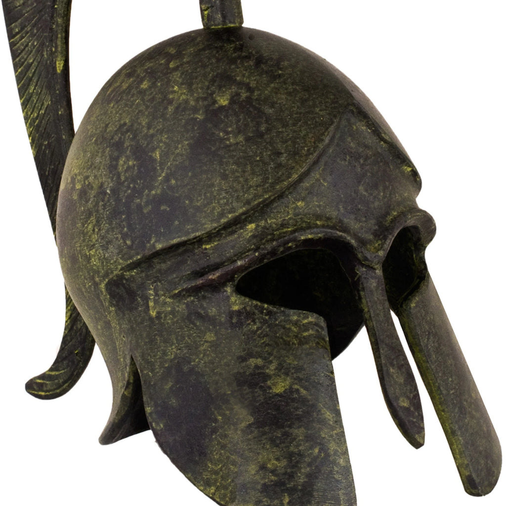 Corinthian Helmet with Tall Crest – 13 cm – Dark Green