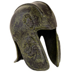 Ancient Greek Helmet with Goat's Head – 10 cm – Dark Green