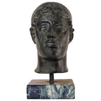 Bust of the Charioteer of Delphi – 18 cm – Dark Green