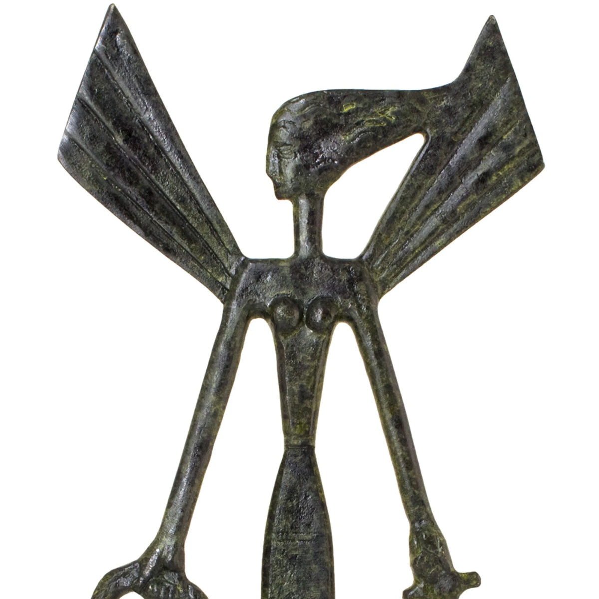 Nike, Goddess of Victory – Sculpture – 25 cm – Dark Green