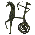 Artemis in a Chariot – Bronze Sculpture – 18 cm – Dark Green