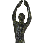 Discus Thrower – Bronze Sculpture – 12 cm – Dark Green