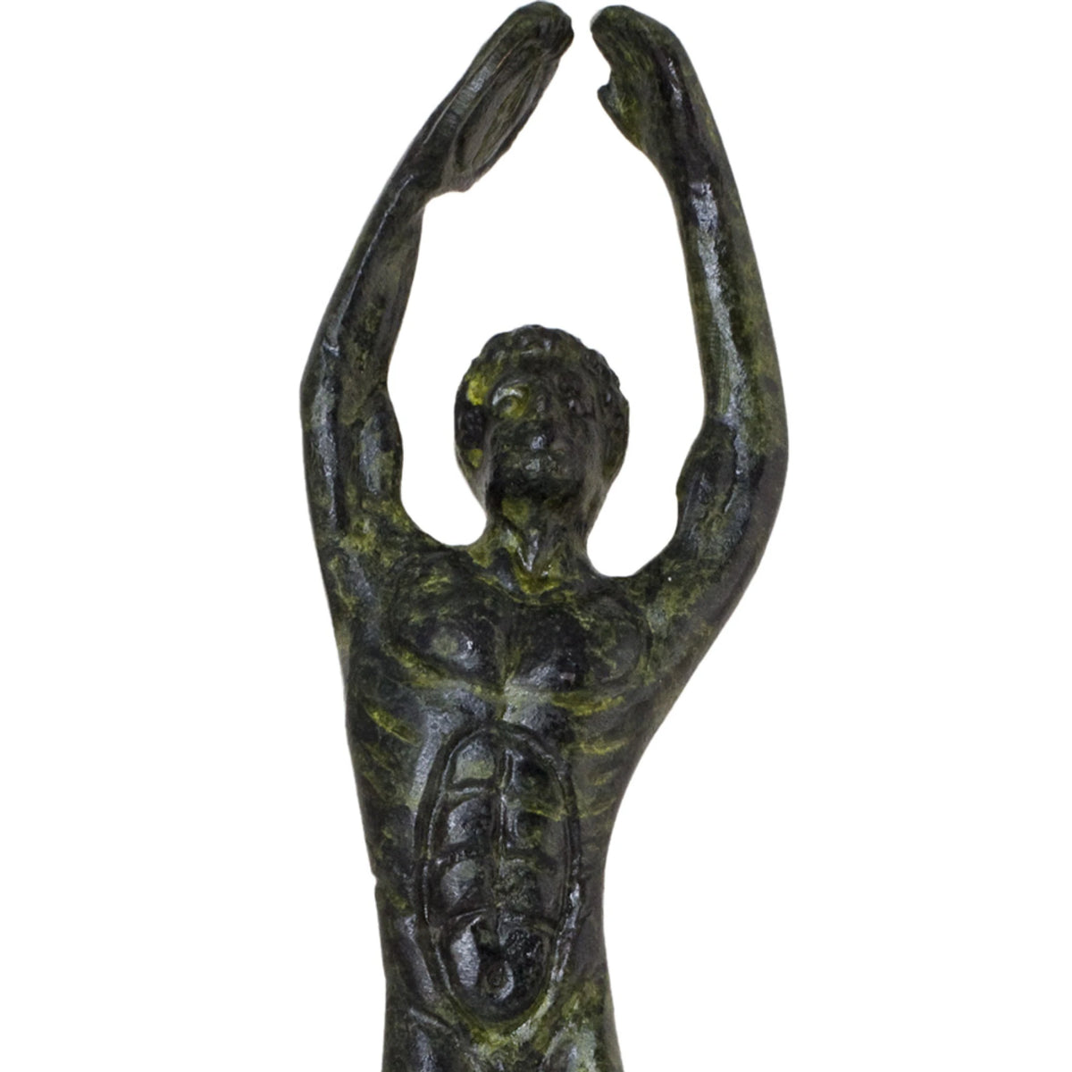 Discus Thrower – Bronze Sculpture – 12 cm – Dark Green