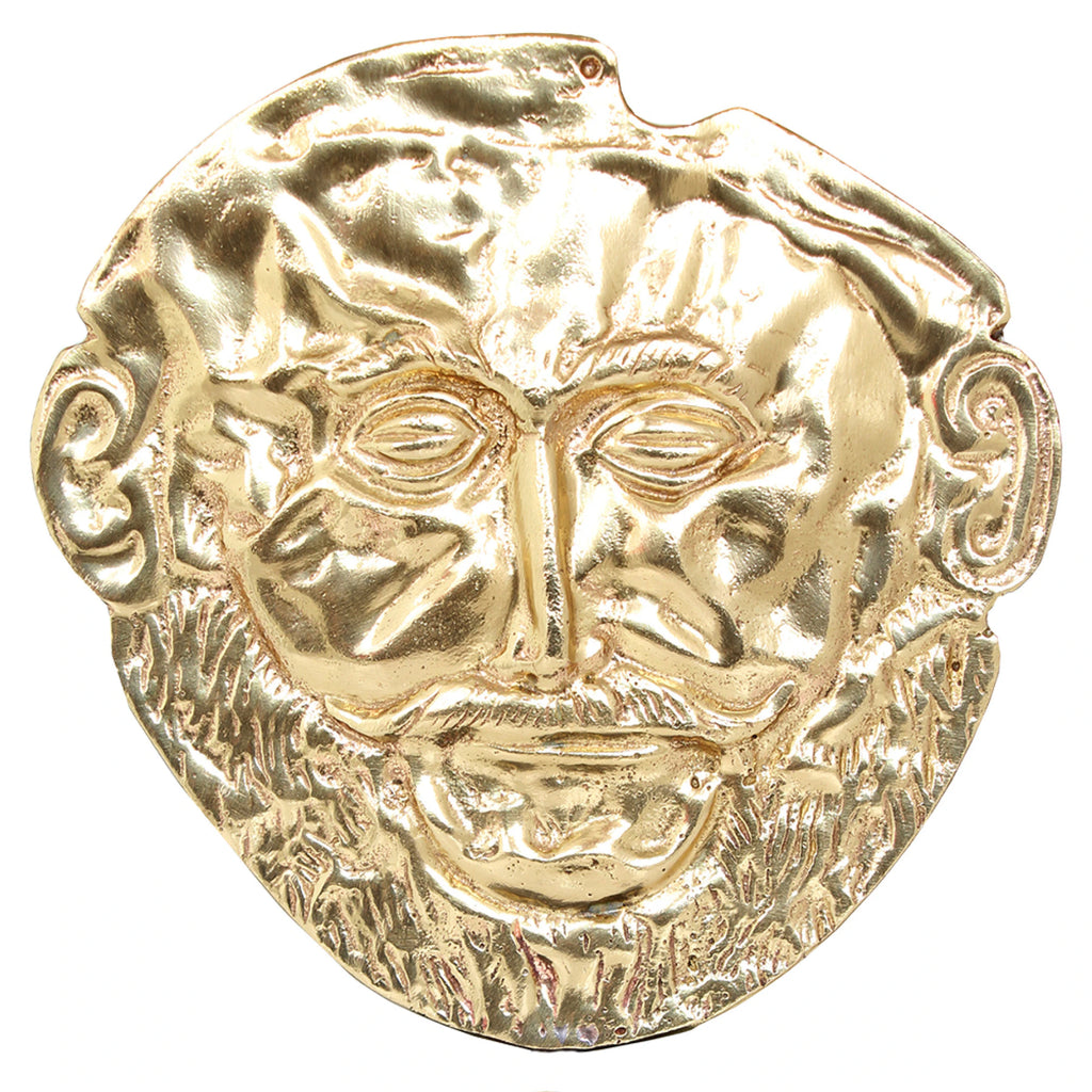 Mask of Agamemnon – Bronze Sculpture – 21 cm – Gold
