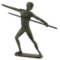 Ancient Olympic Javelin Thrower – Sculpture – 15 cm – Dark Green