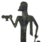 Dionysus with Wine and Grapes – Sculpture – 23 cm – Dark Green
