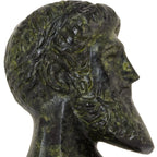 Bust of Poseidon – Bronze Sculpture – 9 cm – Dark Green