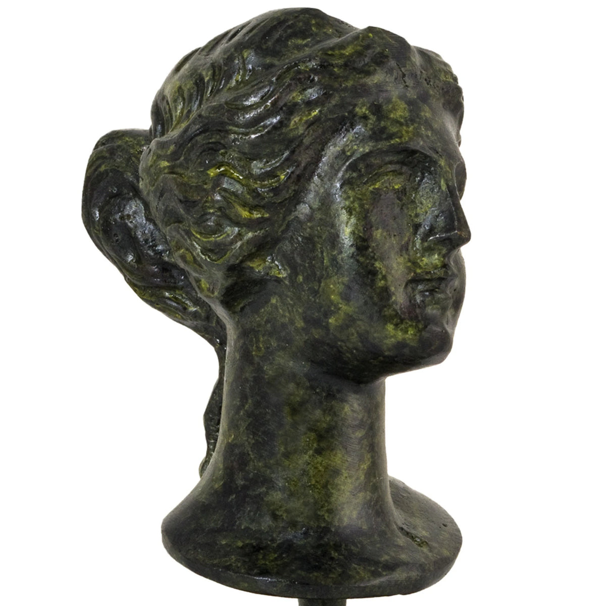 Bust of Aphrodite – Bronze Sculpture – 9 cm – Dark Green