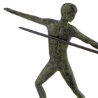 Ancient Olympic Javelin Thrower – Sculpture – 12 cm – Dark Green