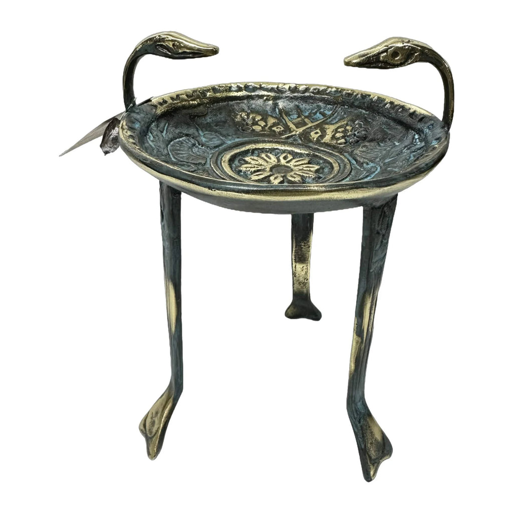 Sacrificial Tripod with Snake-Shaped Handles – 16 cm – Blue & Gold