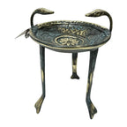 Sacrificial Tripod with Snake-Shaped Handles – 16 cm – Blue & Gold